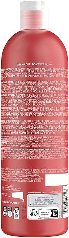 TIGI Bed Head Urban Antidotes Resurrection Intensive Moisture Repair Conditioner for Severely Damaged Hair, Keratin & Oils, 25.36 fl oz - Image 3