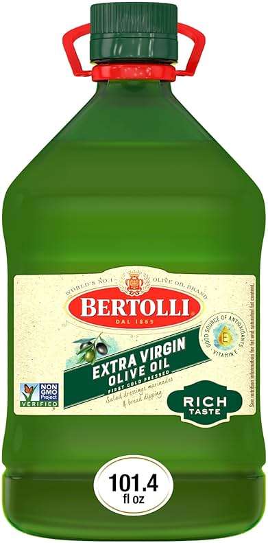 Bertolli Extra Virgin Olive Oil, Rich Taste, First Cold Pressed, Contains Polyphenols, 101.4 fl oz - Image 1