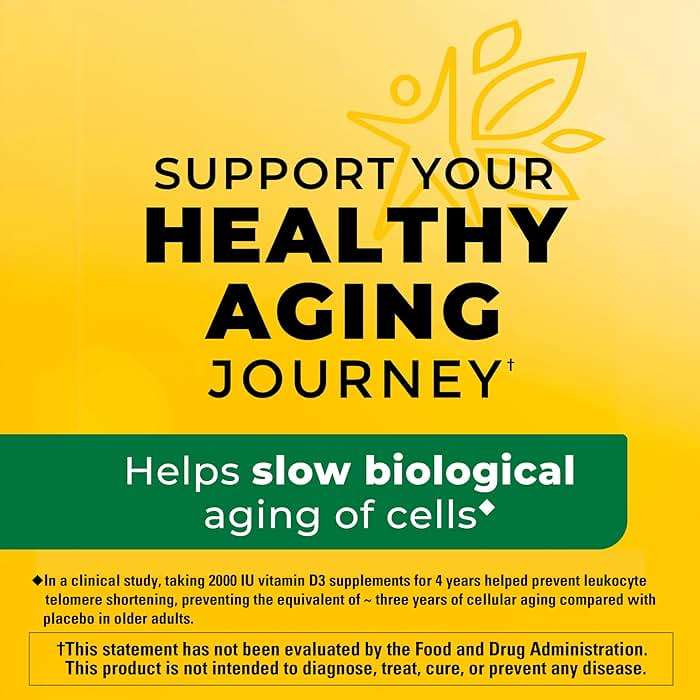 Nature Made Vitamin D3 2000 IU (50 mcg), Vitamin D Supplement for Bone, Teeth, Muscle and Immune Health Support, 220 Tablets, 220 Day Supply - Image 3