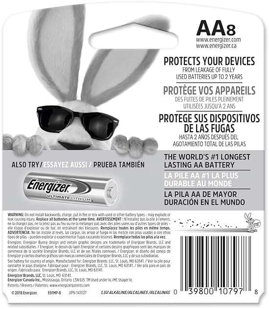 Energizer MAX AA Batteries (8 Pack), Double A Alkaline Batteries - Image 2