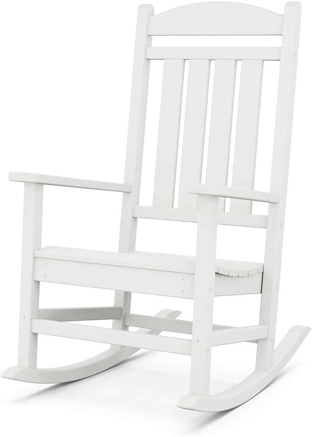 POLYWOOD Presidential Rocking Chair in White - Image 1