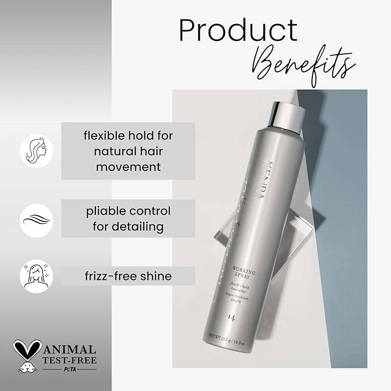 Kenra Professional Platinum Working Spray 14 | Flexible Hold Hairspray | Fast-Drying, Non-Sticky | Creates Volume & Texture | Leaves Hair With Frizz-Free Shine | All Hair Types - Image 2
