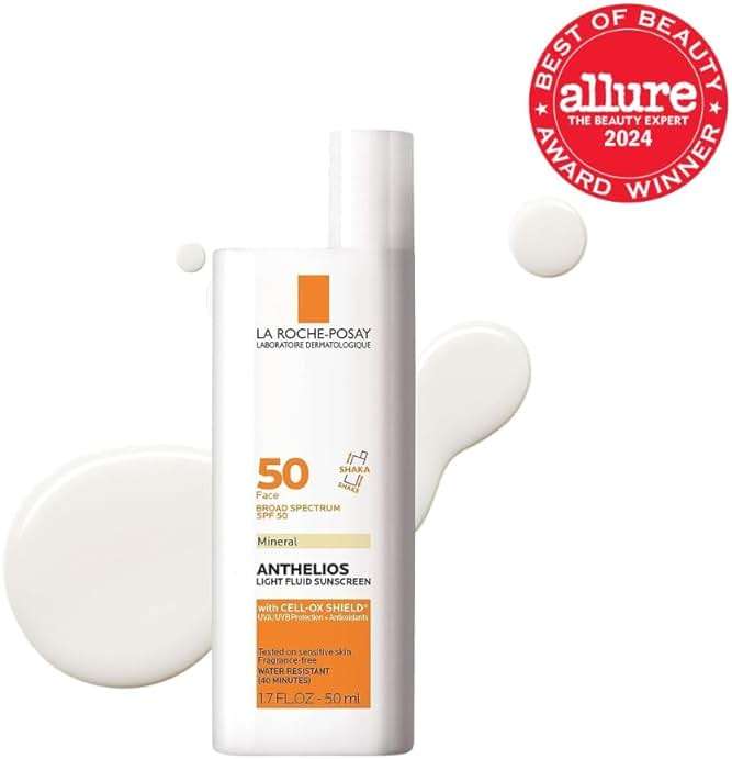 La Roche-Posay Anthelios Sunscreen SPF 40, Ultra-Light Fluid Broad Spectrum SPF 40, Face Sunscreen with Titanium Dioxide Mineral, Lightweight & Fast-Absorbing, Oil-Free, Matte Finish - Image 2