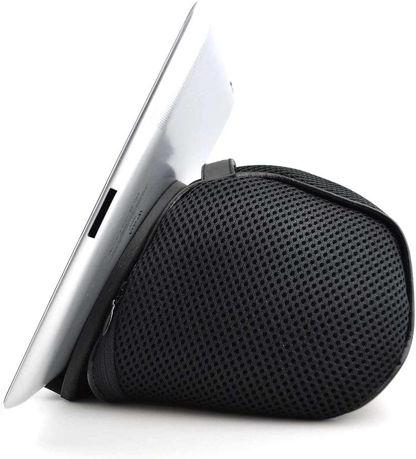 iProp Tablet Bed & Lap Stand; Bean Bag Universal Tablet Holder Compatible with iPad 1/2/3/4, Mini, Air, Pro, Android and Windows Tablets, eReaders (Black) - Image 2
