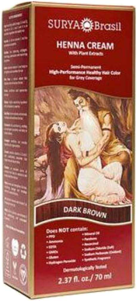 Surya Dark Brown Henna Cream (4 Pack) - Image 1