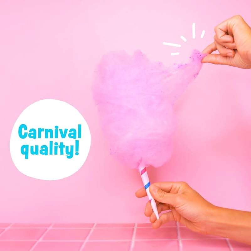 Cotton Candy Express Floss Sugar Variety Pack with 3 - 11oz Plastic Jars of Cherry, Blue Raspberry & Grape Flossing Sugars Plus 50 Paper Cotton Candy Cones - Image 5