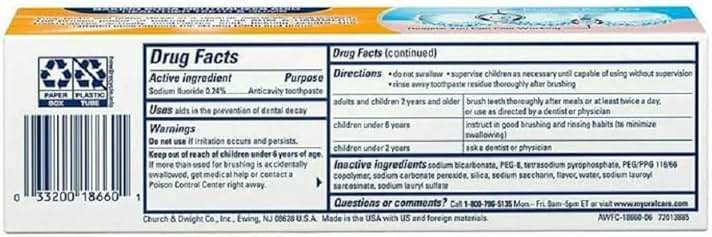 ARM & Hammer Advance White Baking Soda & Peroxide Toothpaste, Extreme Whitening 4.3 oz - Image 7