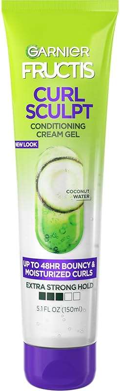 Garnier Fructis Curl Shine Conditioning Hair Gel, Frizz Control for Curly, Wavy, and Coily Hair, Extra Strong Hold for Up to 48 HRs of Bouncy, Moisturized Curls, 5.1 Fl Oz (Packaging May Vary) - Image 1