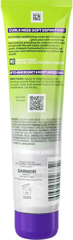 Garnier Fructis Curl Shine Conditioning Hair Gel, Frizz Control for Curly, Wavy, and Coily Hair, Extra Strong Hold for Up to 48 HRs of Bouncy, Moisturized Curls, 5.1 Fl Oz (Packaging May Vary) - Image 10