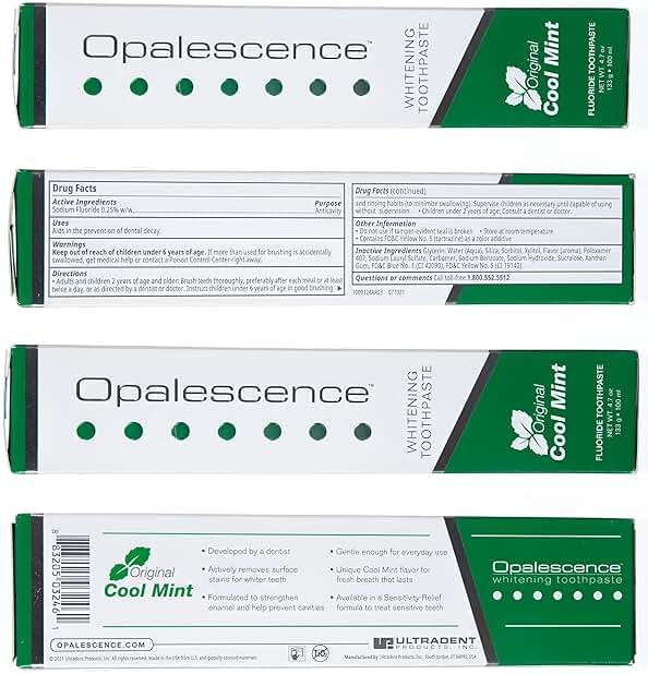 Opalescence Whitening Toothpaste Original Formula (Pack of 3) - Oral Care, Mint Flavor, Gluten Free - 4.7 Ounce - TP-5166-3 - Image 9