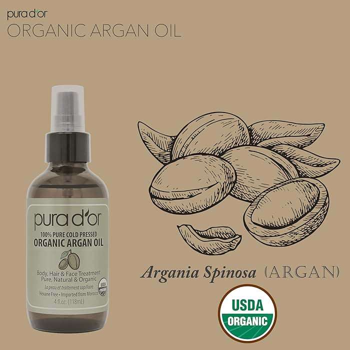 PURA D'OR USDA Organic Moroccan Argan Oil–100% Pure Cold-Pressed Virgin Grade–Treatment for Hair, Skin, Face, Body– Helps Dry Skin, Scalp Care, Split Ends, Nails & Cuticles 4 Oz - Hair Regrowth Tonic - Image 4