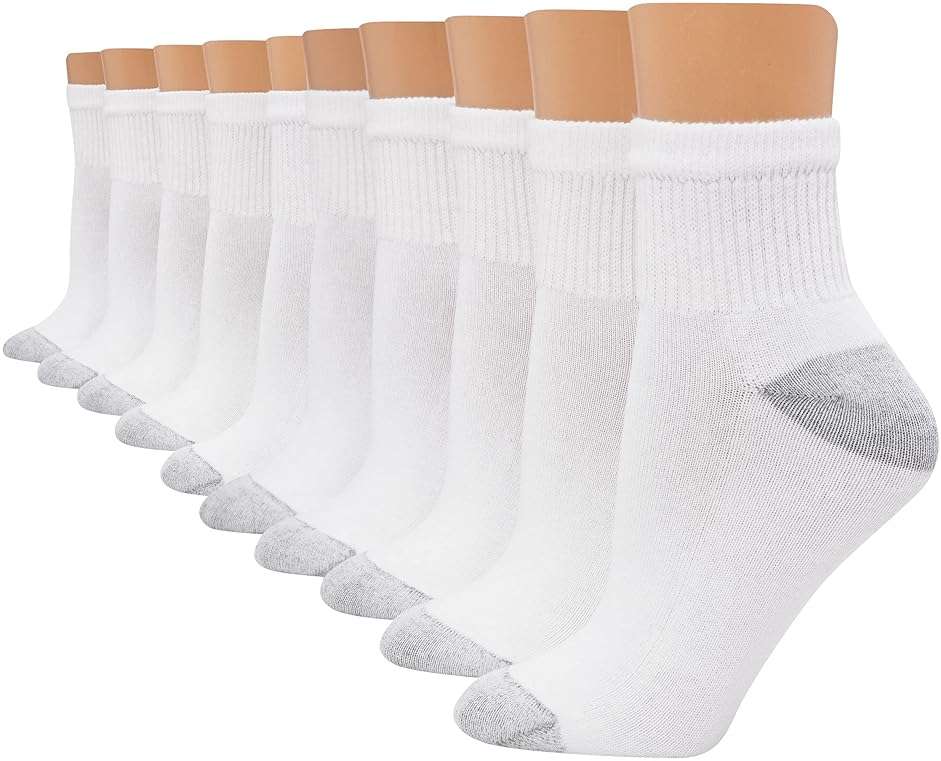 Hanes Women's Cushioned Athletic Ankle Socks (10-Pack) - Image 1