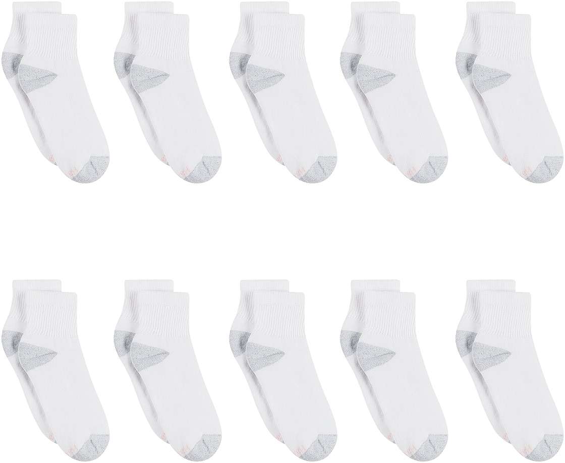 Hanes Women's Cushioned Athletic Ankle Socks (10-Pack) - Image 4