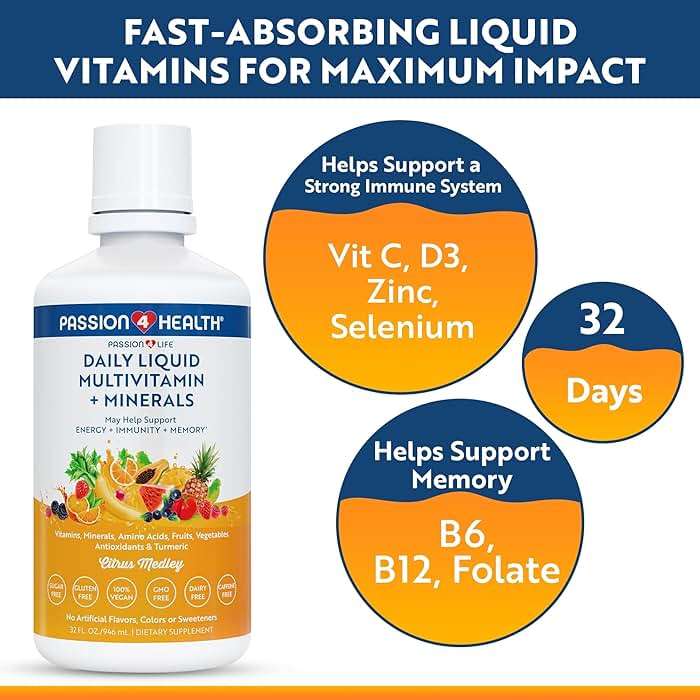 Passion 4 Life Daily Liquid Multivitamin + Minerals - Over 100 Premium Ingredients for the Whole Family - Trace Minerals and Amino Acids for All Ages - Image 2
