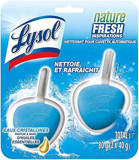 Lysol Automatic In-The-Bowl Toilet Cleaner, Cleans and Freshens Toilet Bowl, Atlantic Fresh Scent, 2 Count (Pack of 1) - Image 5