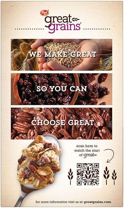 Great Grains Raisins Dates and Pecans Breakfast Cereal, Raisin Cereal with Sweet Dates and Granola Clusters, Non-GMO Project Verified, 16 OZ Box | Raisin Cereal with Sweet Dates, Granola Clusters, Non-GMO Project Verified - Image 8