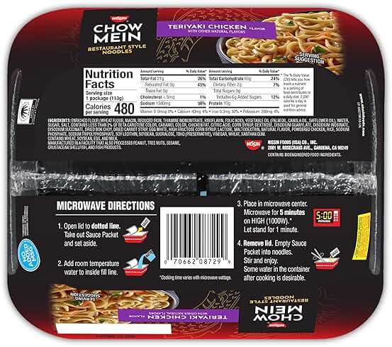 Nissin Chow Mein Noodles, Teriyaki Chicken, 4 Ounce (Pack of 8) - Image 2