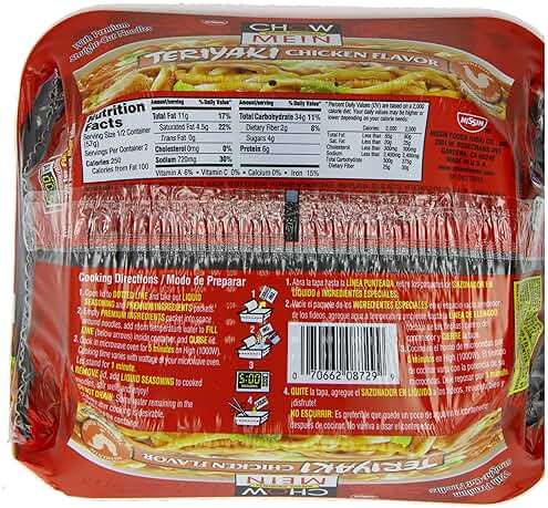 Nissin Chow Mein Noodles, Teriyaki Chicken, 4 Ounce (Pack of 8) - Image 4