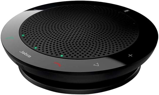 Jabra 7410-209 Model Speak 410 USB Speakerphone, Plug and Play Solution, Works with All PCs, Outstanding Sound Quality, Full Compatibility with UC Systems & VoIP Clients, LED Indicators - Image 1