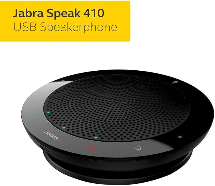 Jabra 7410-209 Model Speak 410 USB Speakerphone, Plug and Play Solution, Works with All PCs, Outstanding Sound Quality, Full Compatibility with UC Systems & VoIP Clients, LED Indicators - Image 2
