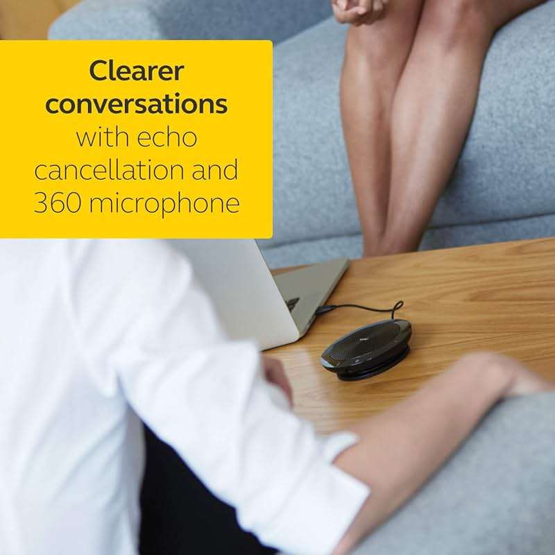Jabra 7410-209 Model Speak 410 USB Speakerphone, Plug and Play Solution, Works with All PCs, Outstanding Sound Quality, Full Compatibility with UC Systems & VoIP Clients, LED Indicators - Image 3