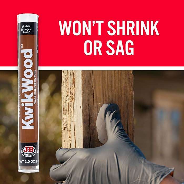 J-B Weld 8258 KwikWood Wood Repair Epoxy Putty Stick-7 inch, Beige - Image 4