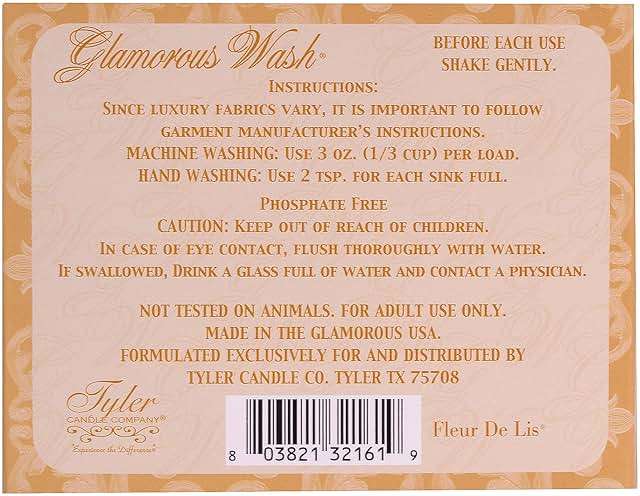 Tyler Candle Fleur De Lis Glamorous Wash 32 oz Fine Laundry Detergent - Image 3