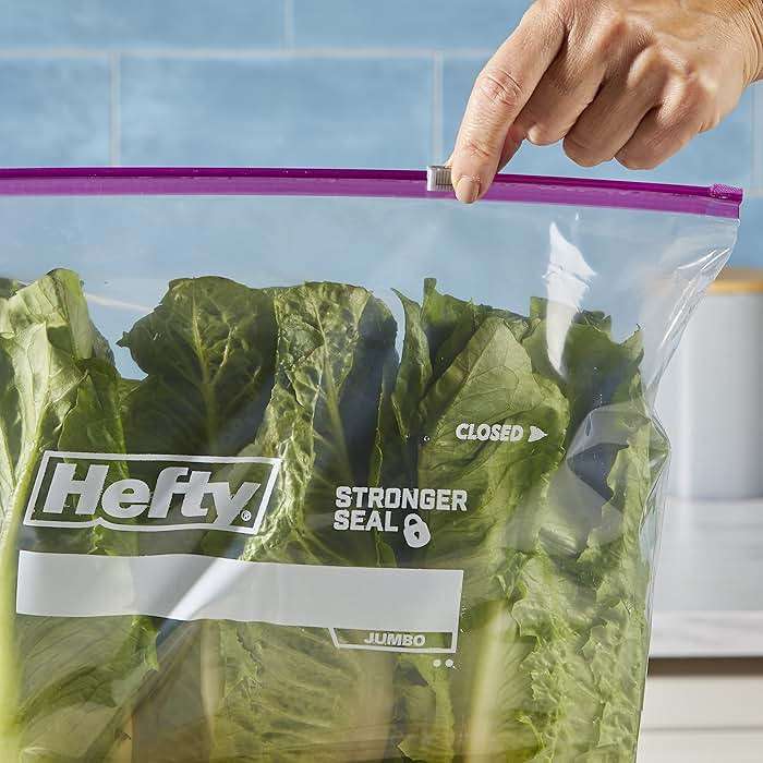 Hefty Slider Jumbo Storage Bags, 12 Count, 2.5 Gallon Extra Large Storage Bags for Bulk Leftovers, Travel Clothes, Shoes, Office Supplies, and More, Writable Label, Secure Zip and Click Closure - Image 8