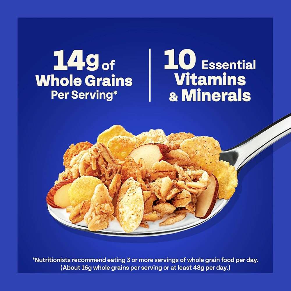 Honey Bunches of Oats with Almonds Breakfast Cereal, Almond Cereal with Oats and Granola Clusters, Family Size 18 oz Box - Image 7