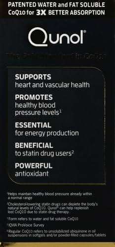 Qunol Ultra CoQ10 100mg, 3x Better Absorption, Patented Water and Fat Soluble Natural Supplement Form of Coenzyme Q10, Antioxidant for Heart Health, 120 Count Softgels - Image 13