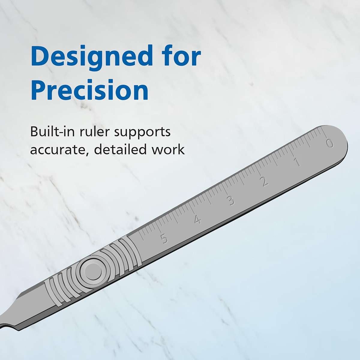 Swann Morton Scalpel Handle No. 3 - Stainless Steel, Fits Blades 10, 10A, 10R, 11, 12, 14, 15, & 15A, Esthetician Tools to Dermaplane, Surgical Knife Handle, Medical Grade Precision Instrument | For Blades 10, 10a, 11, 12, 15, 15a - Image 3