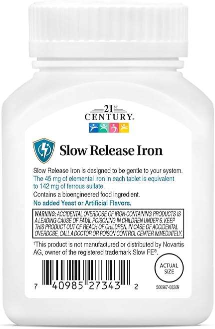 21st Century Slow Release Iron Tablets, 60 Count - Image 11