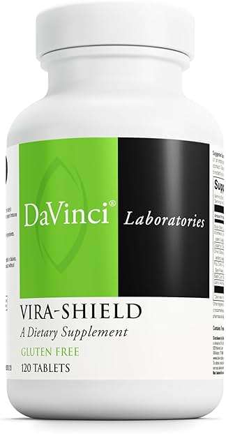DAVINCI Labs Vira-Shield - Dietary Supplement to Support Detox, Immune System and Healthy GI Function* - with Black Walnut, Wormwood, Olive Leaf, PAU D’Arco, and More - Gluten-Free - 120 Tablets - Image 1