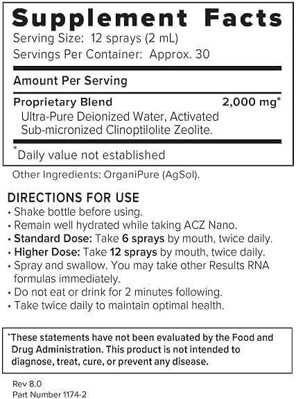 Results RNA ACZ Nano Advanced Cellular Zeolite Extra Strength | Great for Total Body Detoxification and Immune System Health (2 Ounce) - Image 7