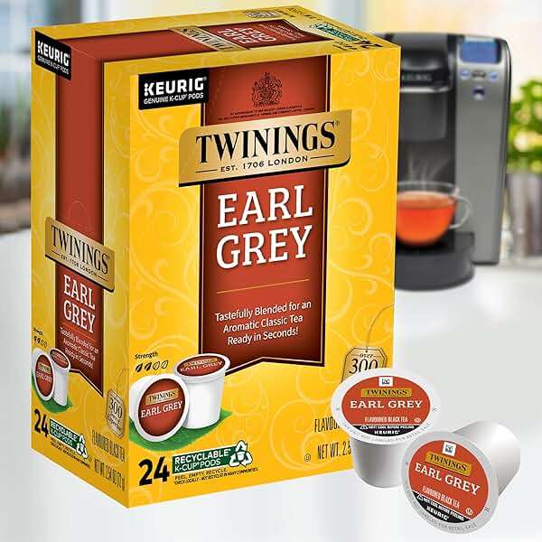 Twinings Earl Grey Black Tea K-Cup Pods for Keurig, 24 Count (Pack of 2), Flavoured with Citrus and Bergamot, Caffeinated, Enjoy Hot or Iced - Image 4