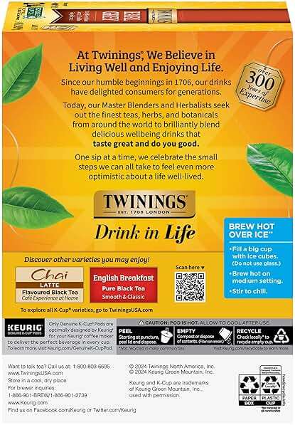 Twinings Earl Grey Black Tea K-Cup Pods for Keurig, 24 Count (Pack of 2), Flavoured with Citrus and Bergamot, Caffeinated, Enjoy Hot or Iced - Image 6