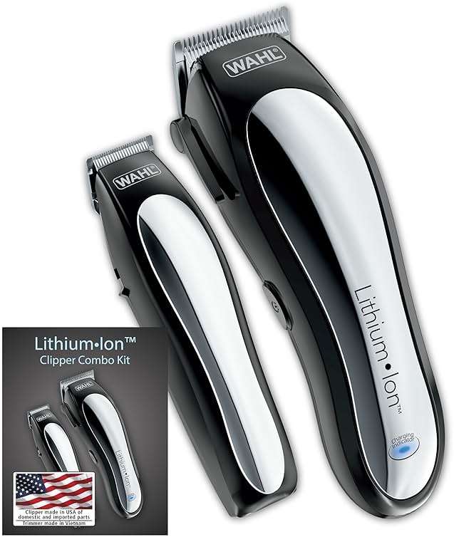 Wahl USA Clipper Rechargeable Lithium Ion Cordless Haircutting Clipper & Battery Trimming Combo Kit – Electric Clipper for Grooming Heads, Beards, & All Body Grooming – Model 79600-2101P - Image 2