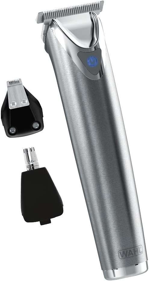 Wahl USA Stainless Steel Lithium-Ion Cordless Beard Trimmer for Men - Rechargeable All in One Men's Beard Trimmer with Rotary Ear & Nose Trimmer, & Detail Trimmer - Model 9818A - Image 1