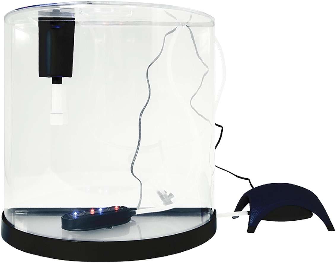 Tetra 3 Gallon Small Fish Tank, Aquarium Starter Kit, with Filter, Air pump, & Color Changing Light, Half Moon shape, for Gold Fish & Betta - Image 2
