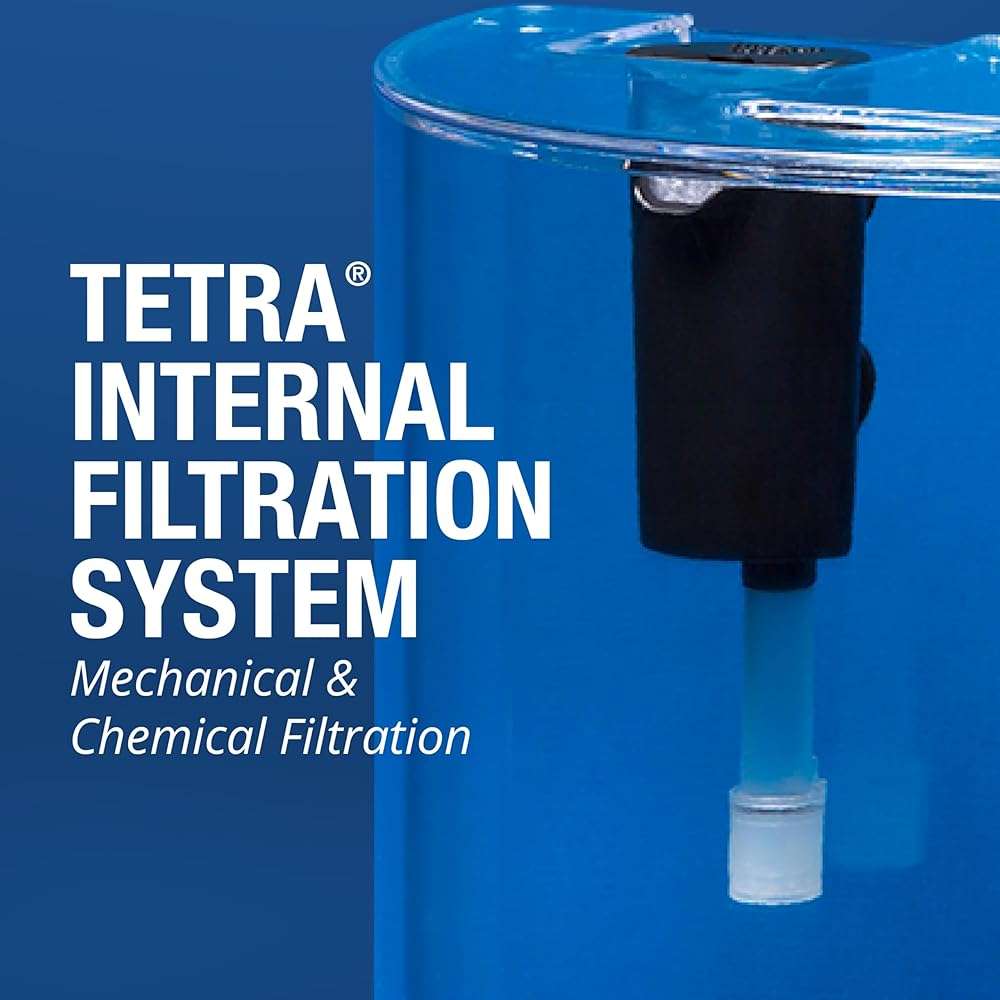 Tetra 3 Gallon Small Fish Tank, Aquarium Starter Kit, with Filter, Air pump, & Color Changing Light, Half Moon shape, for Gold Fish & Betta - Image 7