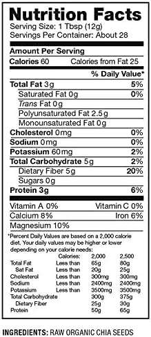 Nutiva Organic Premium Raw Ground Chia Seeds, 12 Ounce, USDA Organic, Non-GMO, Whole 30 Approved, Vegan, Gluten-Free & Keto, Nutrient-Dense Seeds with 3g Plant Protein & 5g Fiber for Salads, Yogurt & Smoothies - Image 3