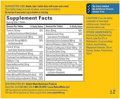 Nature Made Multivitamin for Him, Mens Multivitamins with No Iron, Daily Nutritional Support, Nature Made Multi Mens Vitamins & Minerals, 90 Tablets, 90 Day Supply - Image 4