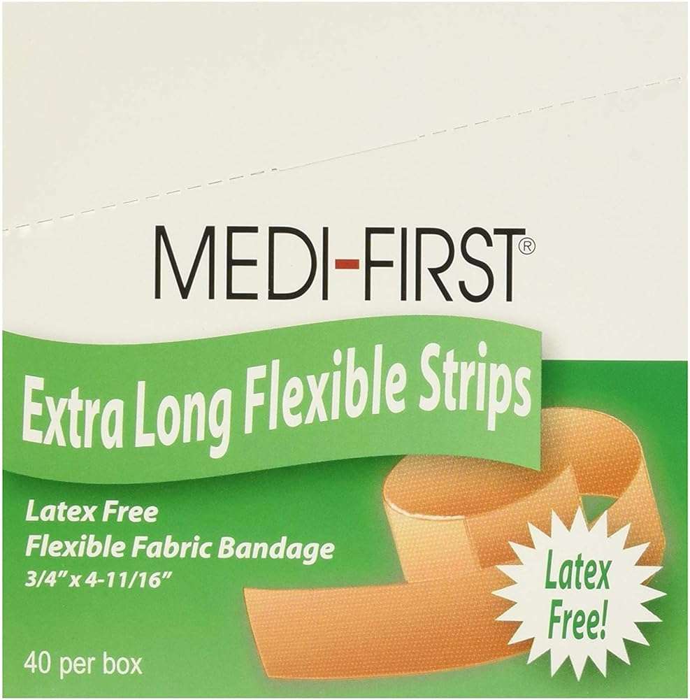 Medique 62178 Medi-First Latex Free Woven Bandages, Extra Long, 3/4-Inch X 4-11/16-Inch, 40-Per Box - Image 1