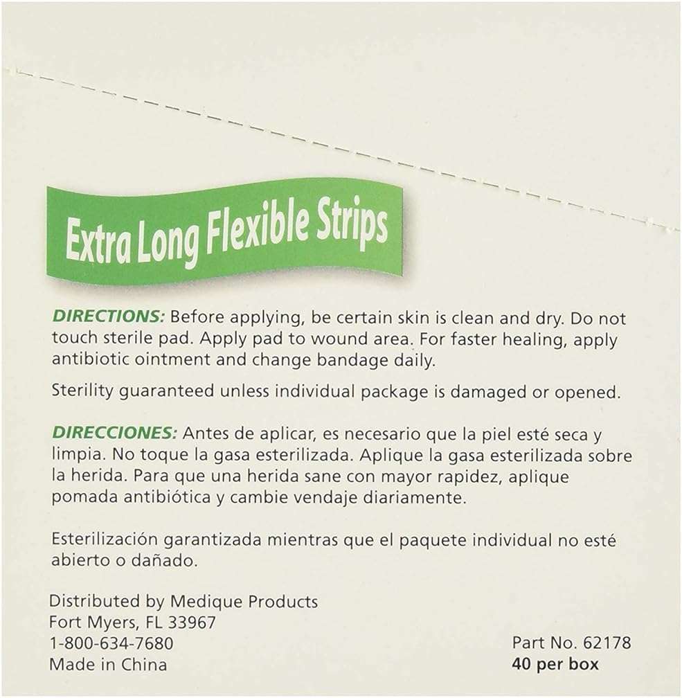 Medique 62178 Medi-First Latex Free Woven Bandages, Extra Long, 3/4-Inch X 4-11/16-Inch, 40-Per Box - Image 2