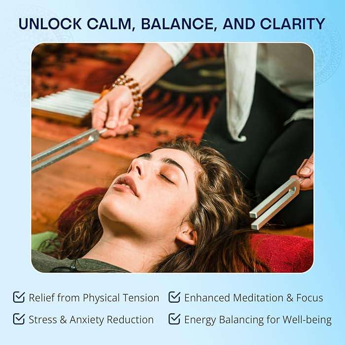 Solfeggio Tuning Forks for Healing Set - Made in the USA - Chakra Tuning Fork Set Includes 528 hz Tuning Fork - Sound Healing Instruments & Sound Therapy Instruments - Image 6