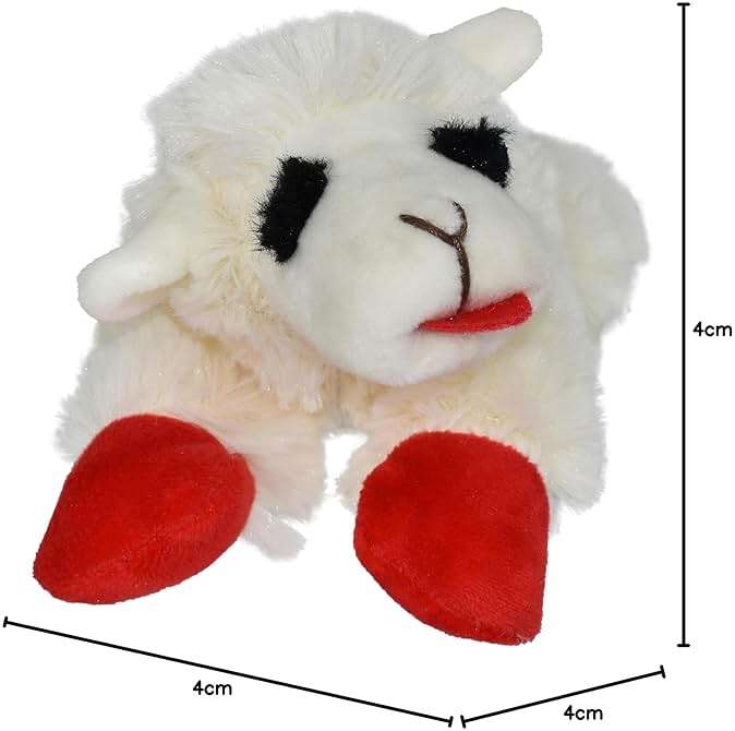 Multipet Lamb Chop Dog Plush Toy - Squeaky Toy for All Dogs - Extra Soft Plush - Stuffed Animal Dog Toy for Cuddling & Playing - Cute Pet Toy (6", Cream) - Image 10