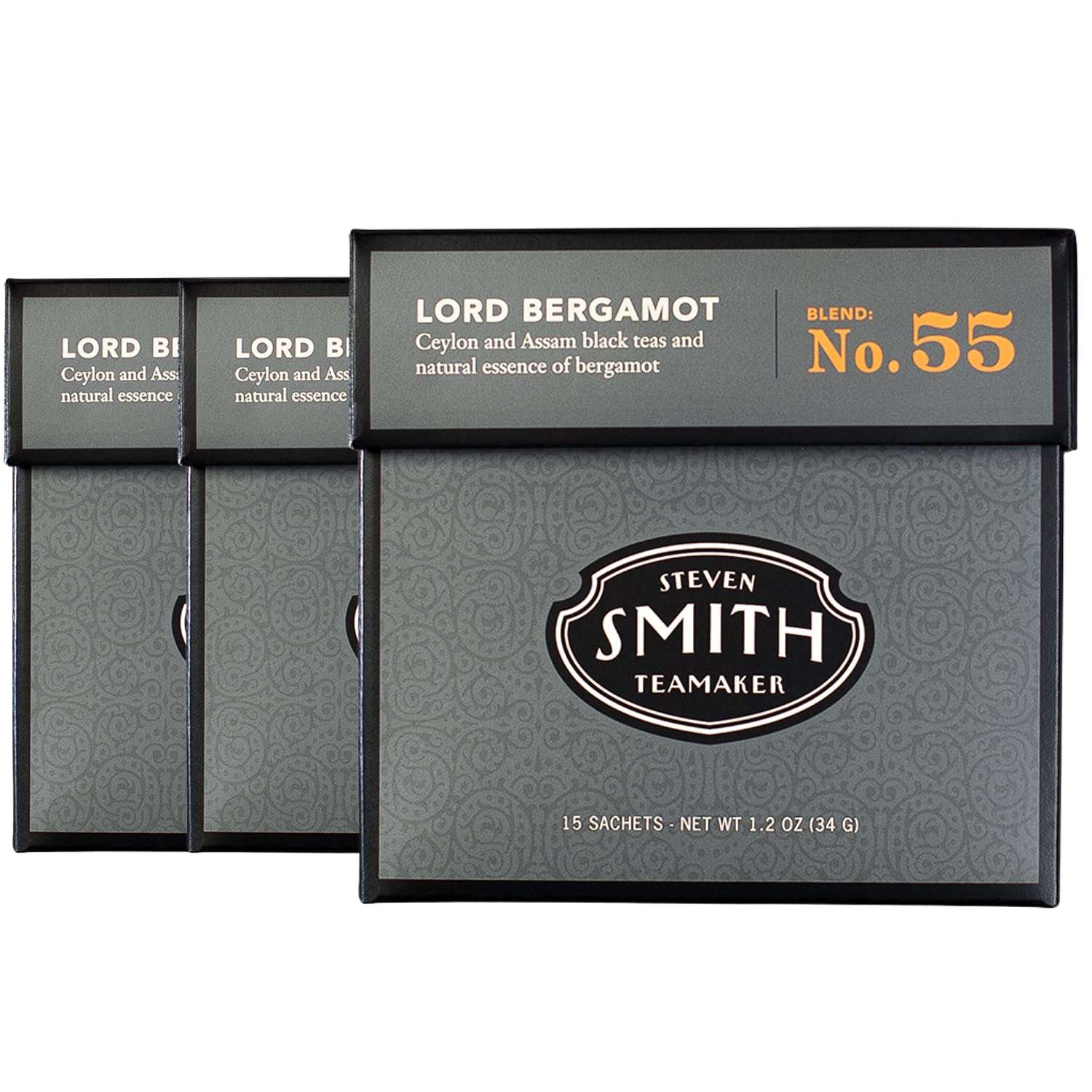 Steven Smith Teamaker Black Tea 1.2 oz Lord Bergamot EARL GREY Blend 55 (Case of 3) - Image 1
