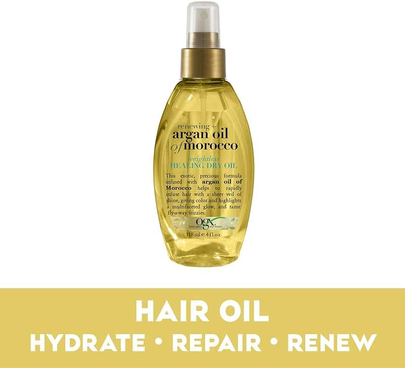 OGX Renewing + Argan Oil of Morocco Weightless Healing Dry Oil Spray, Lightweight Hair Oil Mist for Split Ends, Frizzy Hair and Flyaways, Paraben-Free, Sulfated-Surfactants Free, 4 Fl Oz - Image 3