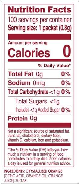 True Orange Dispenser Pack 100ct. Natural Flavored Water Enhancer, Great beverage option for Paleo Diet, Adkin's Diet, and other healthly diet programs. - Image 2