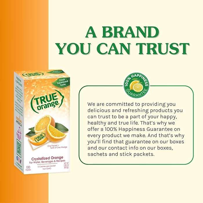 True Orange Dispenser Pack 100ct. Natural Flavored Water Enhancer, Great beverage option for Paleo Diet, Adkin's Diet, and other healthly diet programs. - Image 10